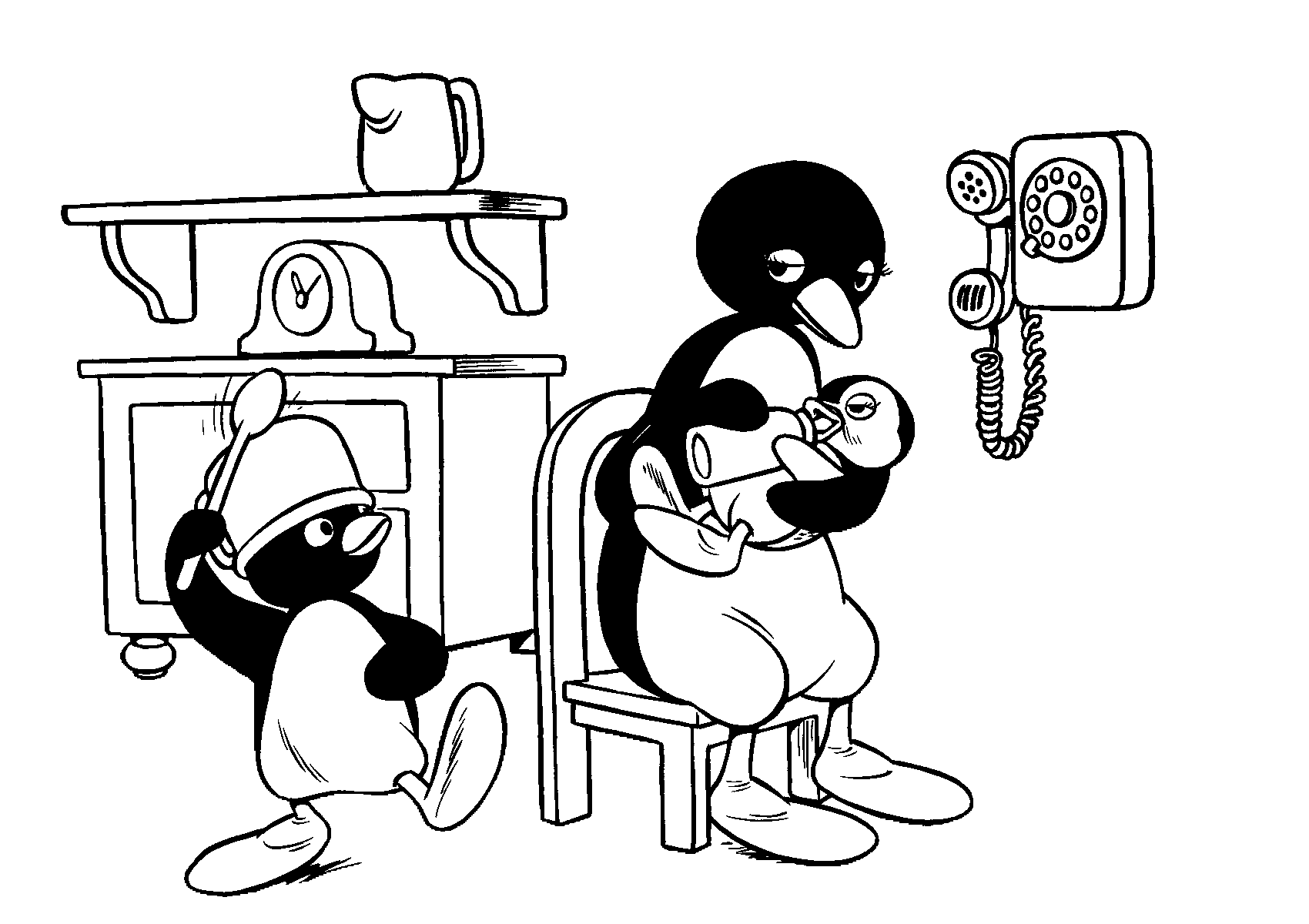Plansa de colorat cu Pinguin 18 10